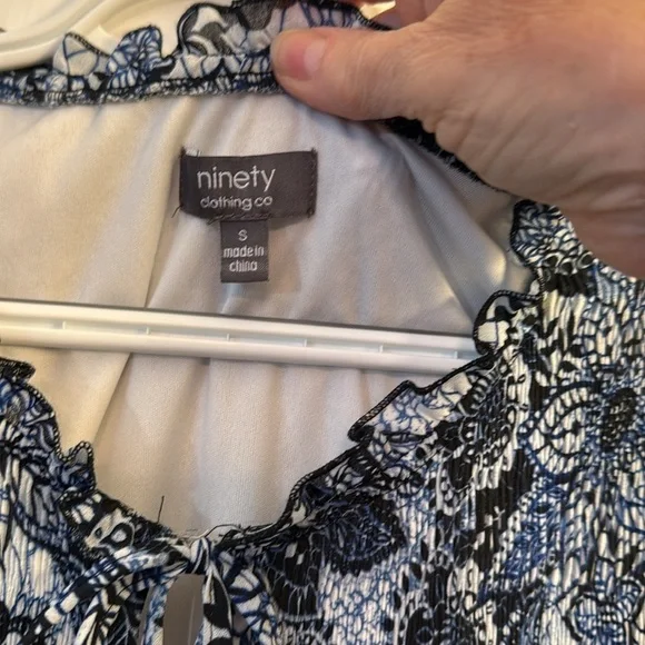 Ninety Black and White Lace Dress - Picture 2 of 7